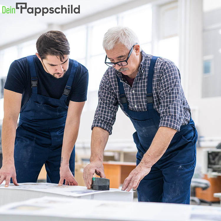 Werbeschilder bedrucken - Pappschilder online gestalten - DeinPappschild - Pappschild - Demo schild 