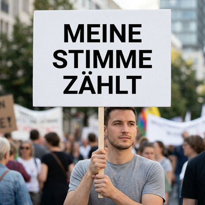 Personalisiertes Pappschild - nachhaltig produziert in Deutschland